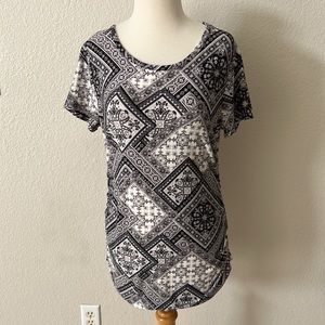 NWT Alison Andrews Ruched T Shirt